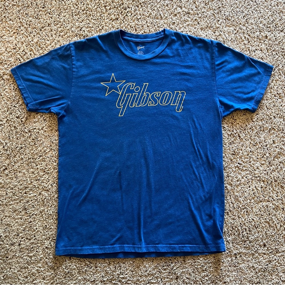 Gibson Blue Short Sleeve T-Shirt - L